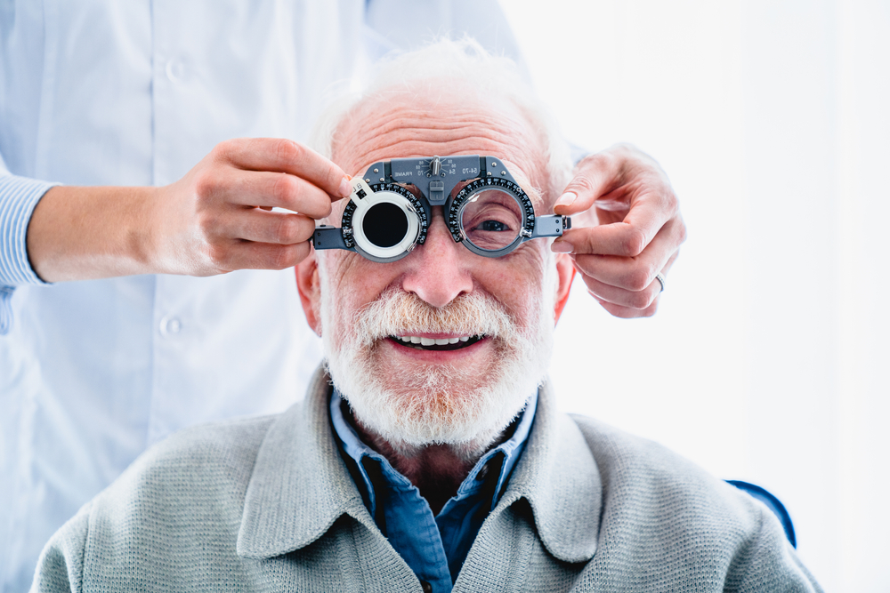 man having eye exam medical eye specialists Bozeman MT